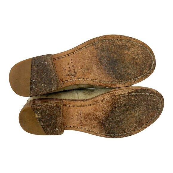 Rag & Bone Womens Size 8 Suede Textured Double Strap Distressed Moto Boots - Picture 7 of 9